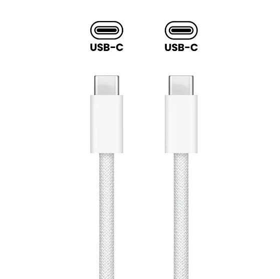 USB-C To USB-C Cable For MacBook | 240W | iMac | Mac (1.8 m | 6 ft) (Braided) (OEM Grade New)
